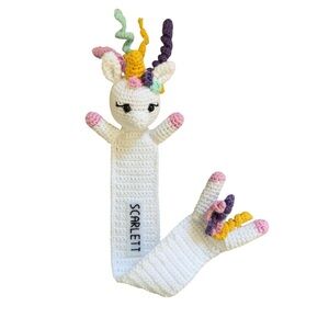 Scarlett Handmade Crochet Unicorn Bookmark Plush Amigurumi